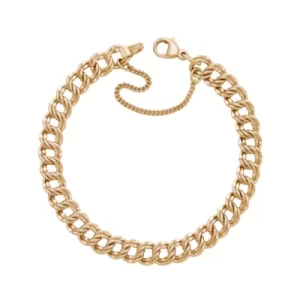 Medium Double Curb Charm Bracelet