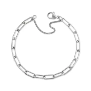 Elongated Link Charm Bracelet