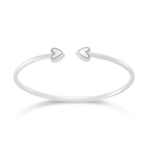 Two Hearts Flexible Cuff Bracelet