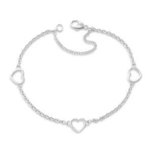 Heart Station Charm Bracelet