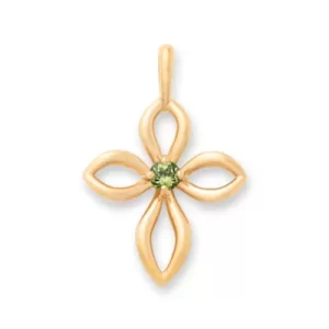 Avery Remembrance Birthstone Cross Pendant