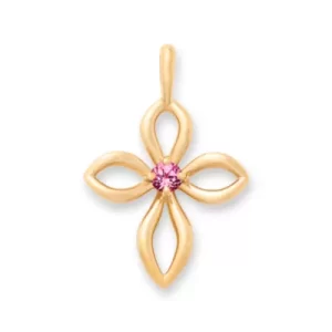 Avery Remembrance Birthstone Cross Pendant
