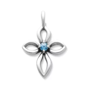 Avery Remembrance Birthstone Cross Pendant