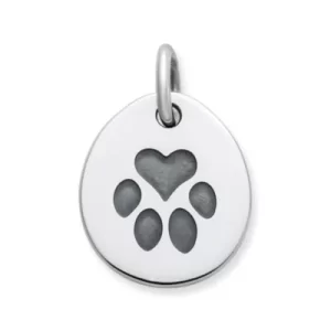 Heart Paw Pet Tag Charm