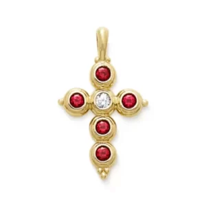 Antiquity Gemstone Cross Pendant