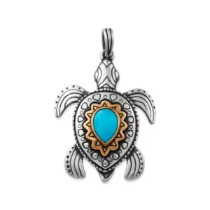 Sea Turtle Gemstone Pendant