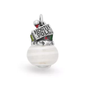 Enamel North Pole Art Glass Charm