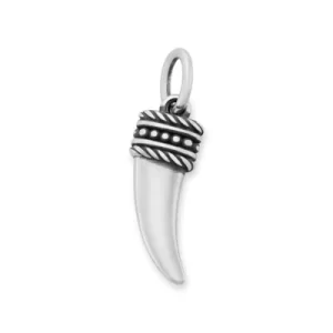 Beaded Horn Pendant
