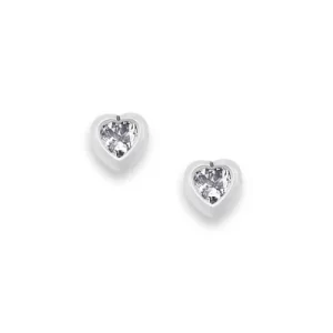 Heart Gemstone Studs