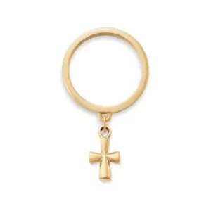 St. Teresa Cross Charm Dangle Ring