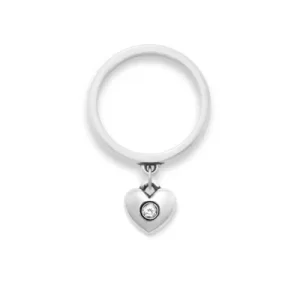 Keepsake Heart Birthstone Charm Dangle Ring