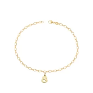 Small Script Initial Anklet
