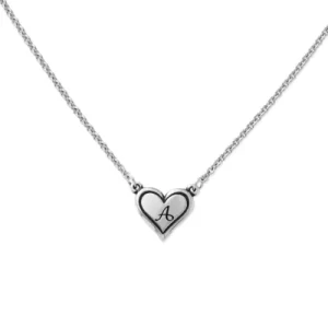 Delicate Heart Initial Necklace