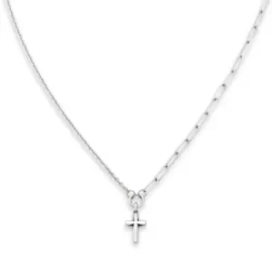 Paired Chains Cross Necklace