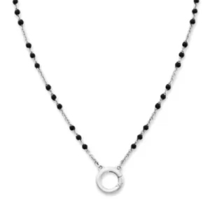 Enamel Beaded Chain Changeable Charm Holder Necklace