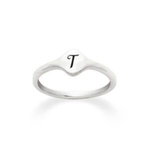 Petite Signet Initial Ring
