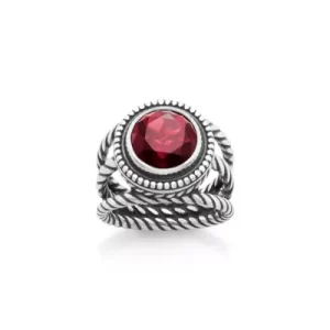 Twisted Wire Gemstone Ring