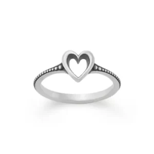 Delicate Heart Beaded Ring