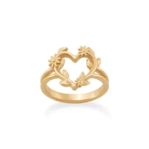 Flowering Vines Heart Ring