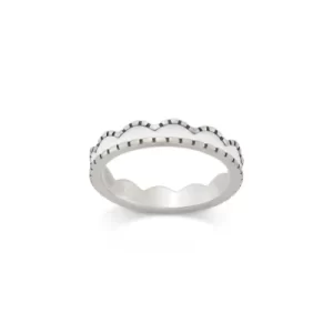 Enamel Scalloped Stacker Ring